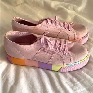 Lilac Superga Platforms